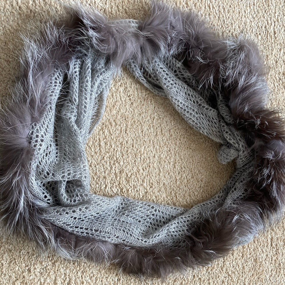 Saks 5th Ave Fox Fur Infinity Scarf